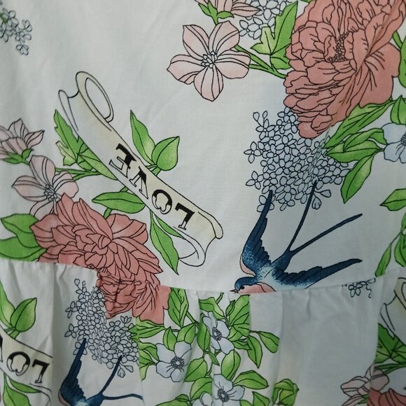 Torrid Babydoll Halter Tank Top Square Neck Challis Floral Print Multicolor- 2X - Picture 9 of 10